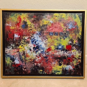 Leanne Venier Austin Texas Abstract Artist Oil on Canvas "Possession In great Me - Estate Fresh Austin