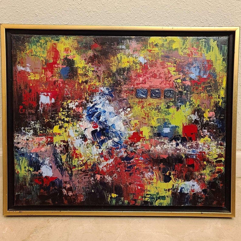 Leanne Venier Austin Texas Abstract Artist Oil on Canvas "Possession In great Me - Estate Fresh Austin