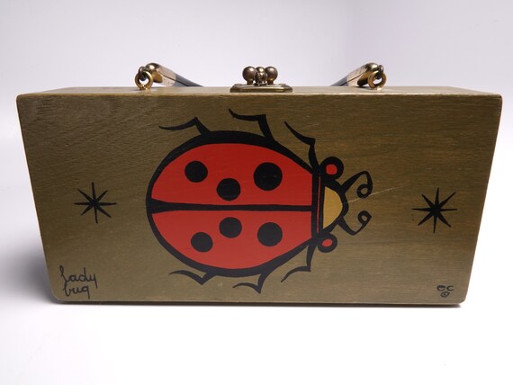 1967 Enid Collins Ladybug Box Bag Dated