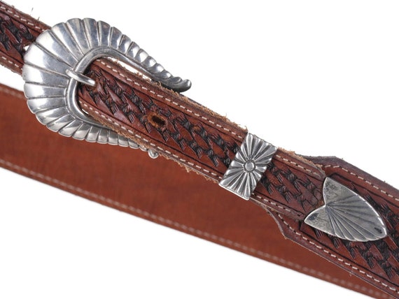 Native American Sterling silver 3/4" Ranger belt … - image 1