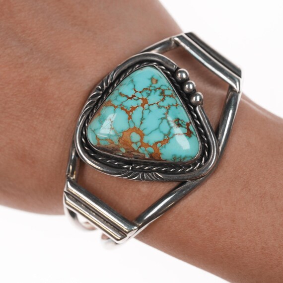 Enormous Native American Navajo Royston Turquoise Sterling Silver Tommy Willeto Ring Enormous Native American Navajo Royston Turquoise Sterling Silver Tommy Willeto Ring