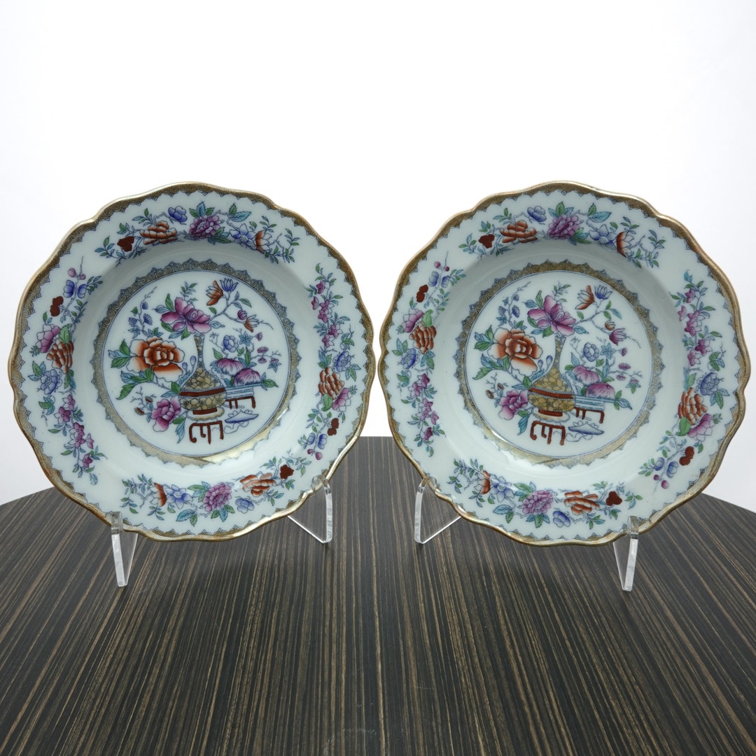 C1910 Royal Doulton Bottle Japan Chinoisiere Imari British Imari Rim