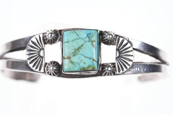 Fred Harvey Era vintage navajo sterling/turquoise… - image 2