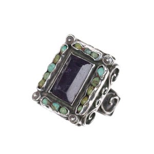 6.25 Wayne & Virginia Quam Zuni 14k/sterling Turquoise Row 6.25 Wayne & Virginia Quam Zuni 14k/sterling Turquoise Row