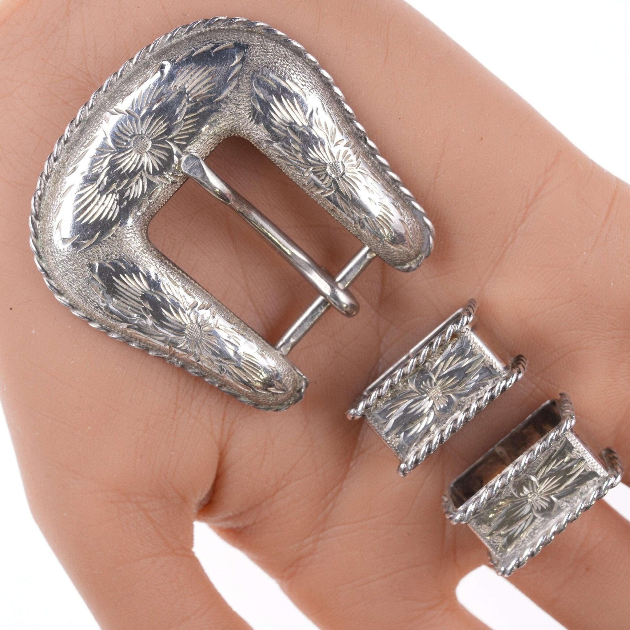 VOGT 3ピース バックルセット ウエスタン ベルト HANDMADE｜VOGT 3