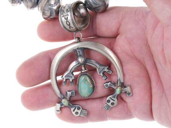 Important Vintage Native American Jewelry Navajo Franklin Yellowhorse Turquoise Sterling Silver Earrings Important Vintage Native American Jewelry Navajo Franklin Yellowhorse Turquoise Sterling Silver Earrings