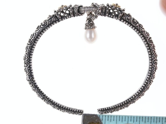 Barbara Bixby Sterling/18k Cuff bracelet with rem… - image 5