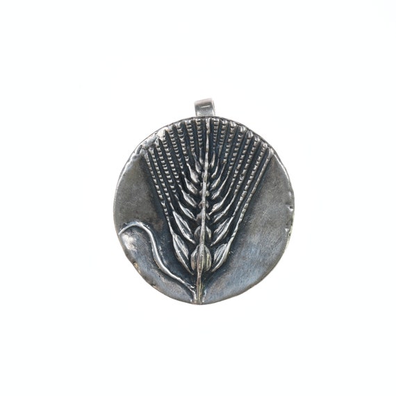 Retired James Avery Wheat pendant in sterling - image 1