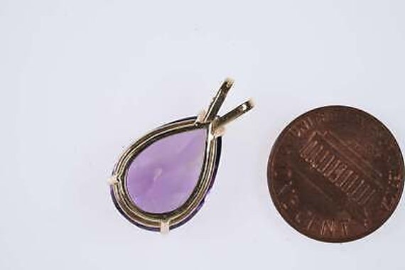 14k gold Amethyst Pendant - image 4