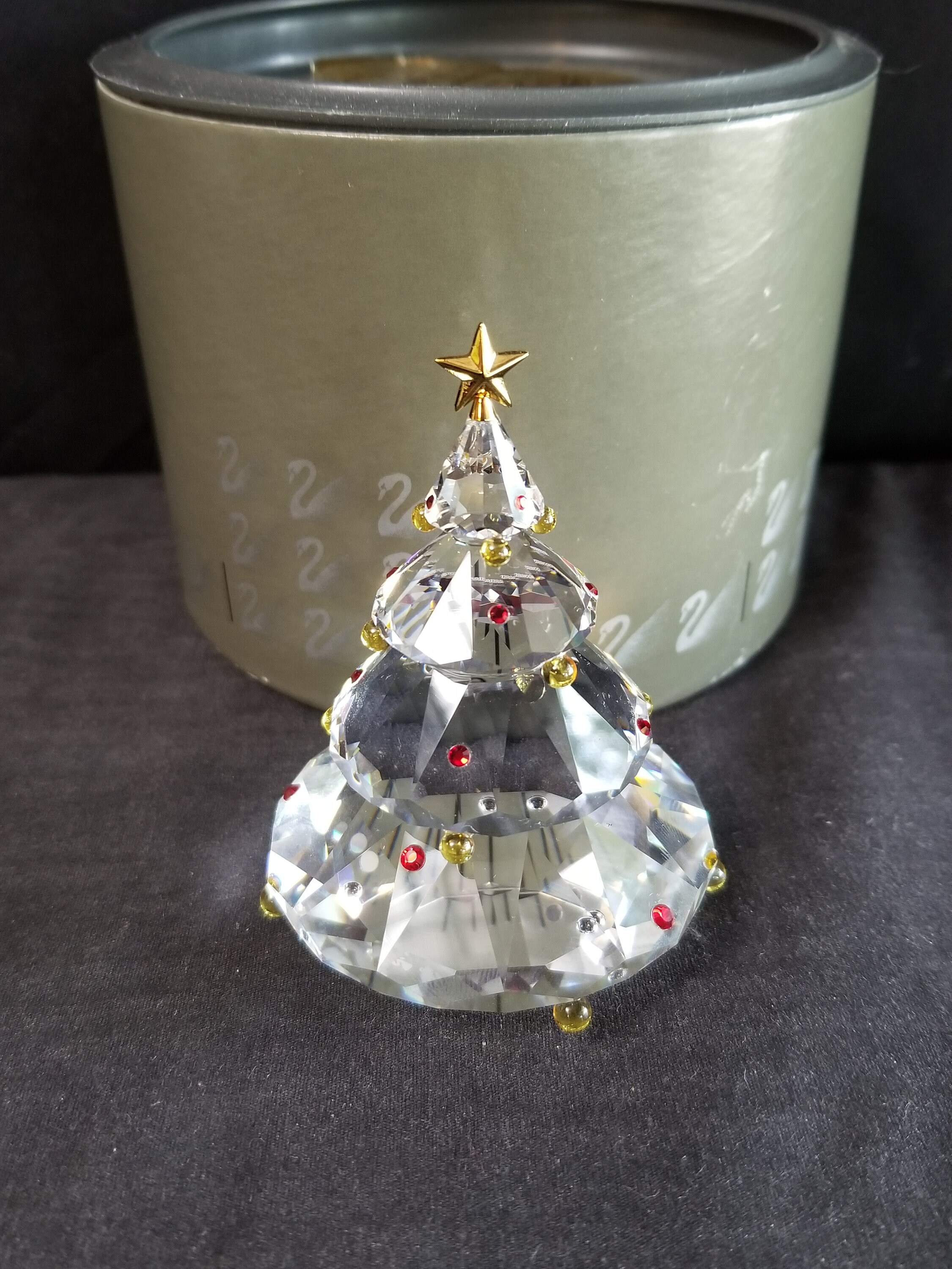 Retired Swarovski Crystal Christmas Tree Figurine Made in