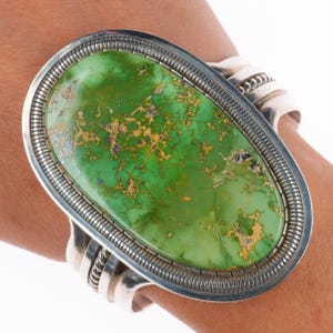 6,5 &quot;Walter Vandever Navajo Sterling Silber Carico Lake Türkis Manschette Armband