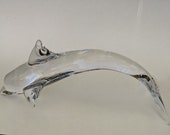 20 quot Daum French Crystal Dolphin Sculpture