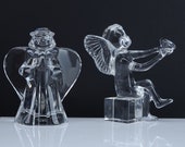 Baccarat French Crystal Nativity angels