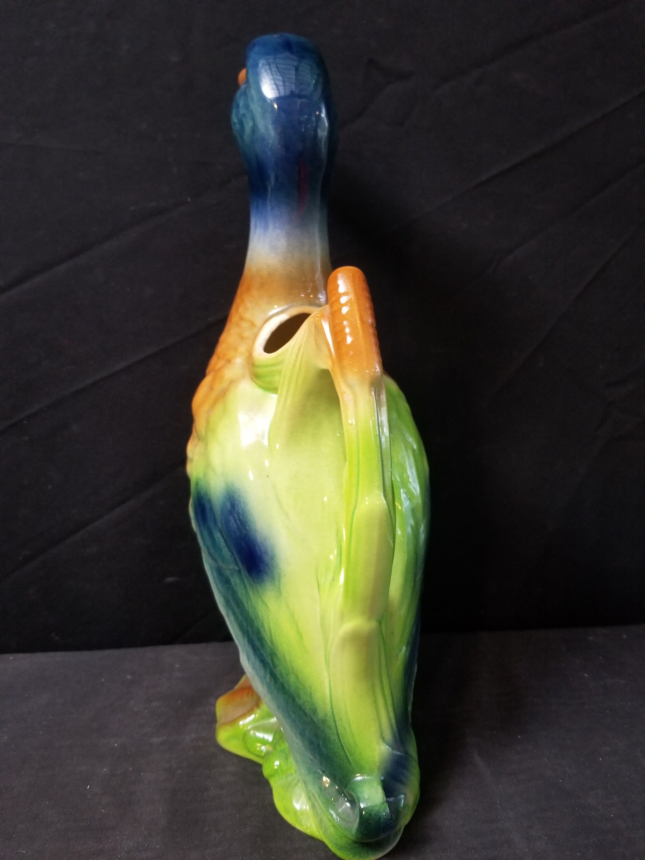 French Majolica Duck Pitcher 13 C.1920 St Clement - Etsy