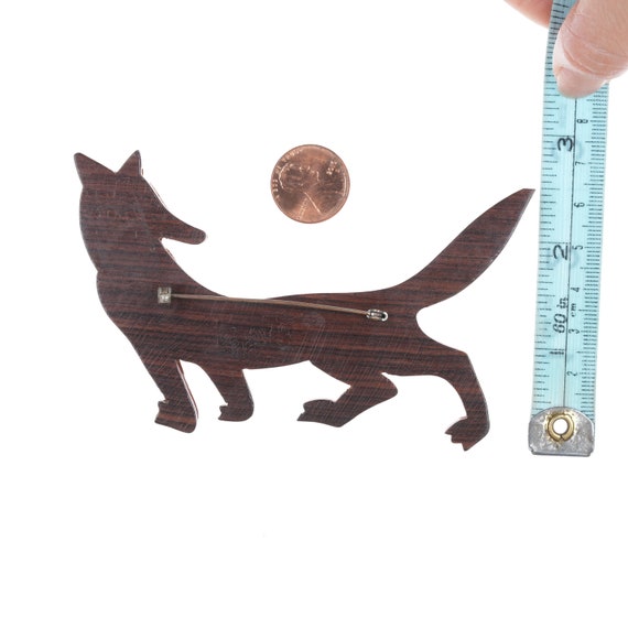 c1940's Bakelite and wood fox pin - image 8