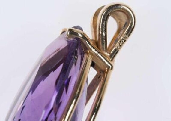 14k gold Amethyst Pendant - image 2