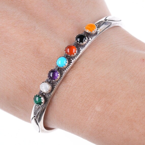 Heavy Corn Plant Native American Sterling Silver Heavy Sturdy Bracelet Heavy Corn Plant Native American Sterling Silver Heavy Sturdy Bracelet