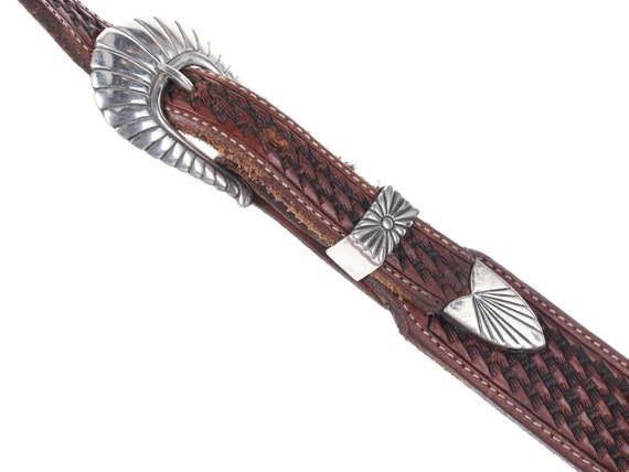 Native American Sterling silver 3/4" Ranger belt … - image 2