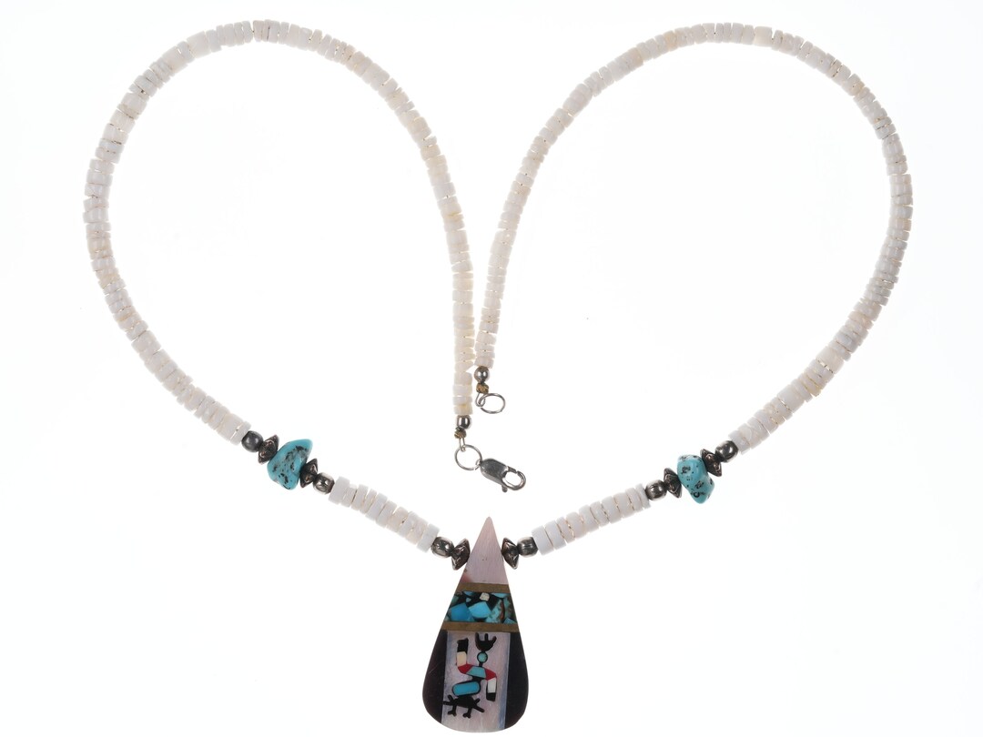 Native American Santo Domingo Pueblo Shell and Turquoise Etsy