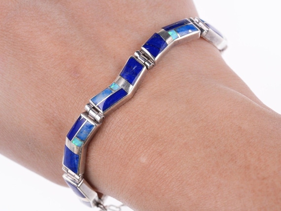 6.5" Kenneth Bitsie Navajo Lapis and Opal high gr… - image 1