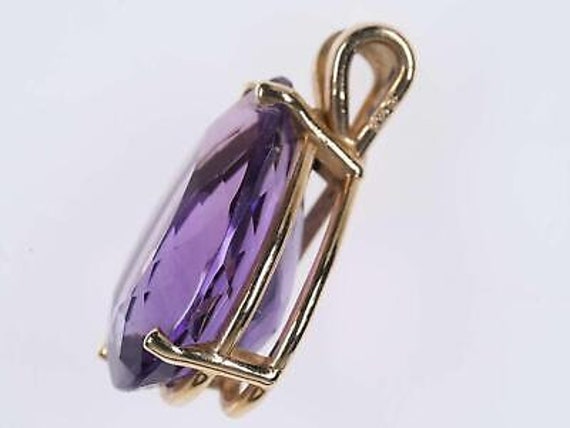 14k gold Amethyst Pendant - image 3