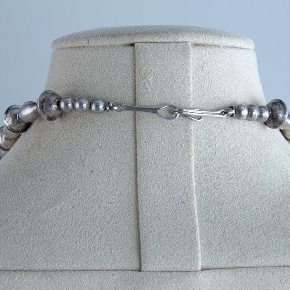 Vintage Sterling Silver Squash Blossom Necklace - image 4