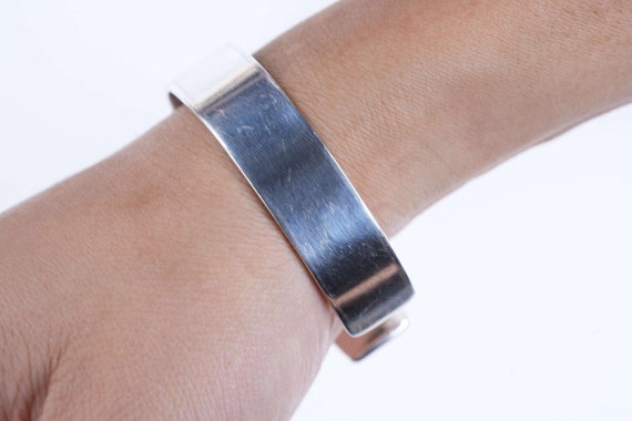 J Leslie Handwrought Sterling cuff bracelet - image 2