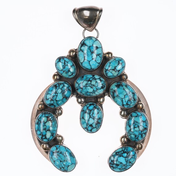 Large Gabby Southwestern sterling and turquoise N… - image 1