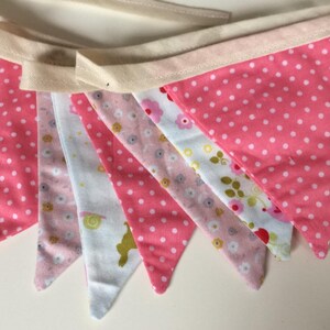 Pink and Blue Floral Bunting 2 image 1