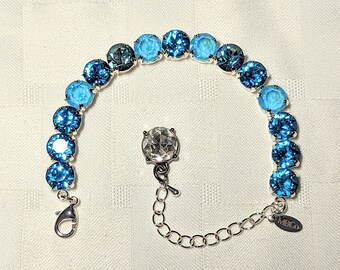 Aqua View Crystal Bracelet w/Crystal Charm