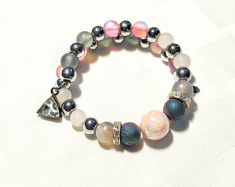 Pink/Multicolored Wrapped Bracelet