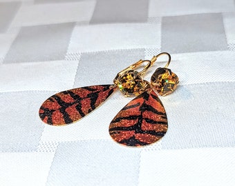 Crystal Tiger Earrings