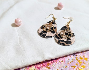 Leopard and Gold Earrings