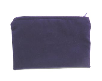 PURPLE VELVET Tarot Zipper Case - Ready to ship!  bag, zipper closure deck, card case, pouch, Tarot, oracle, Lenormand, runes