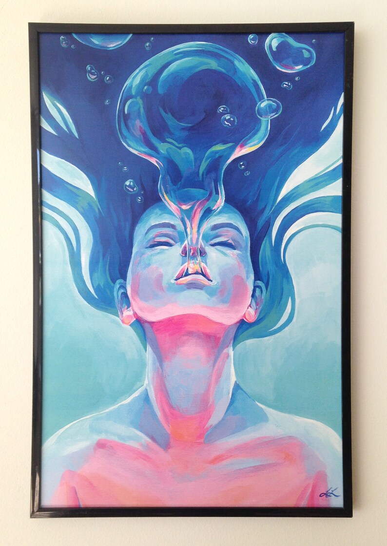 Breathe 11x17 Print Acrylic Painting Art Reproduction Etsy
