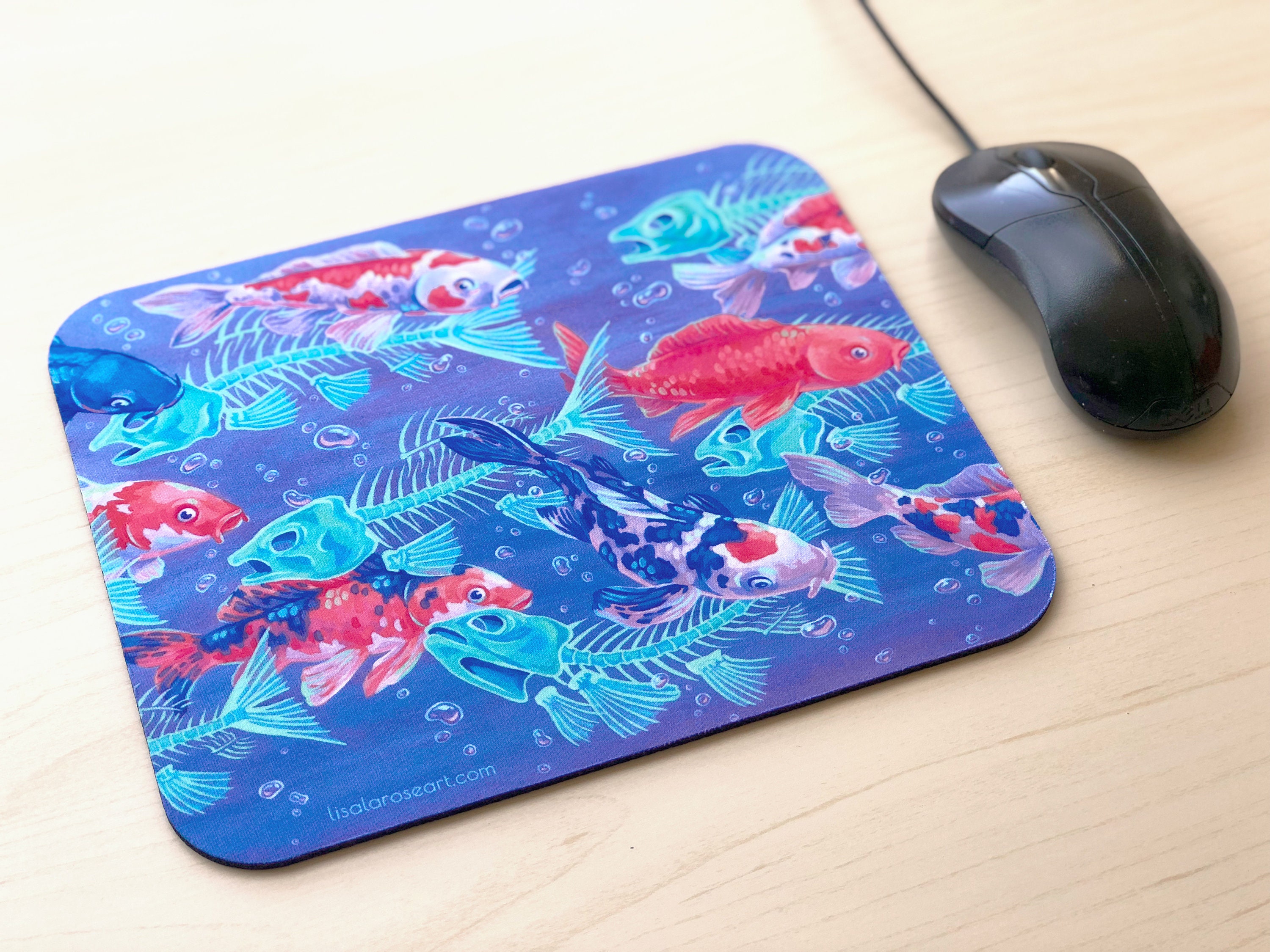 Ebb & Flow Mousepad Mouse Pad Fabric Rubber Backed Home Etsy