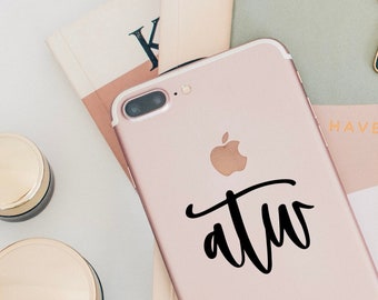 Heather Initials Monogram Decal // Personalized Monogram Decal