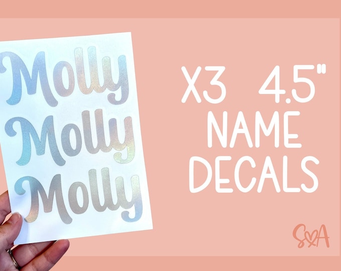 Name Sheet Decal Set // Custom Name Decal // Vinyl Name Stickers ...