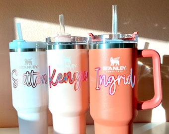 4" LAYERED Whitley Font Name Decals Personalized Name Vinyl Decal *FREE SHIPPING* Vinyl Stickers for water bottles Sweetly Ashlyn