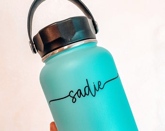 Dainty Font Personalized Name Vinyl Decal // Vinyl Stickers for water bottles, Laptop, cars, and journals // Sweetly Ashlyn