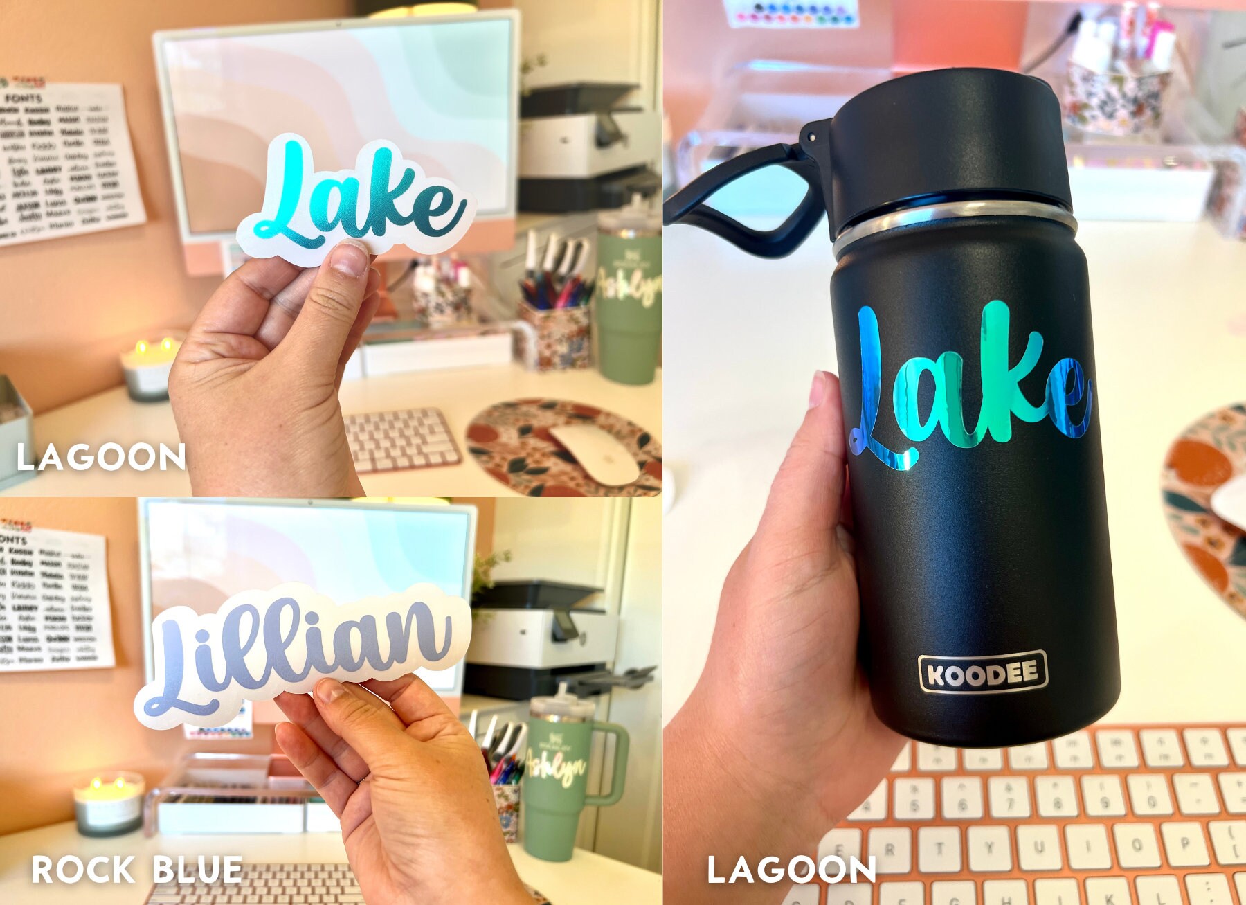 BLAIR Font // Custom Name Vinyl Decal // Personalized Name Sticker ...