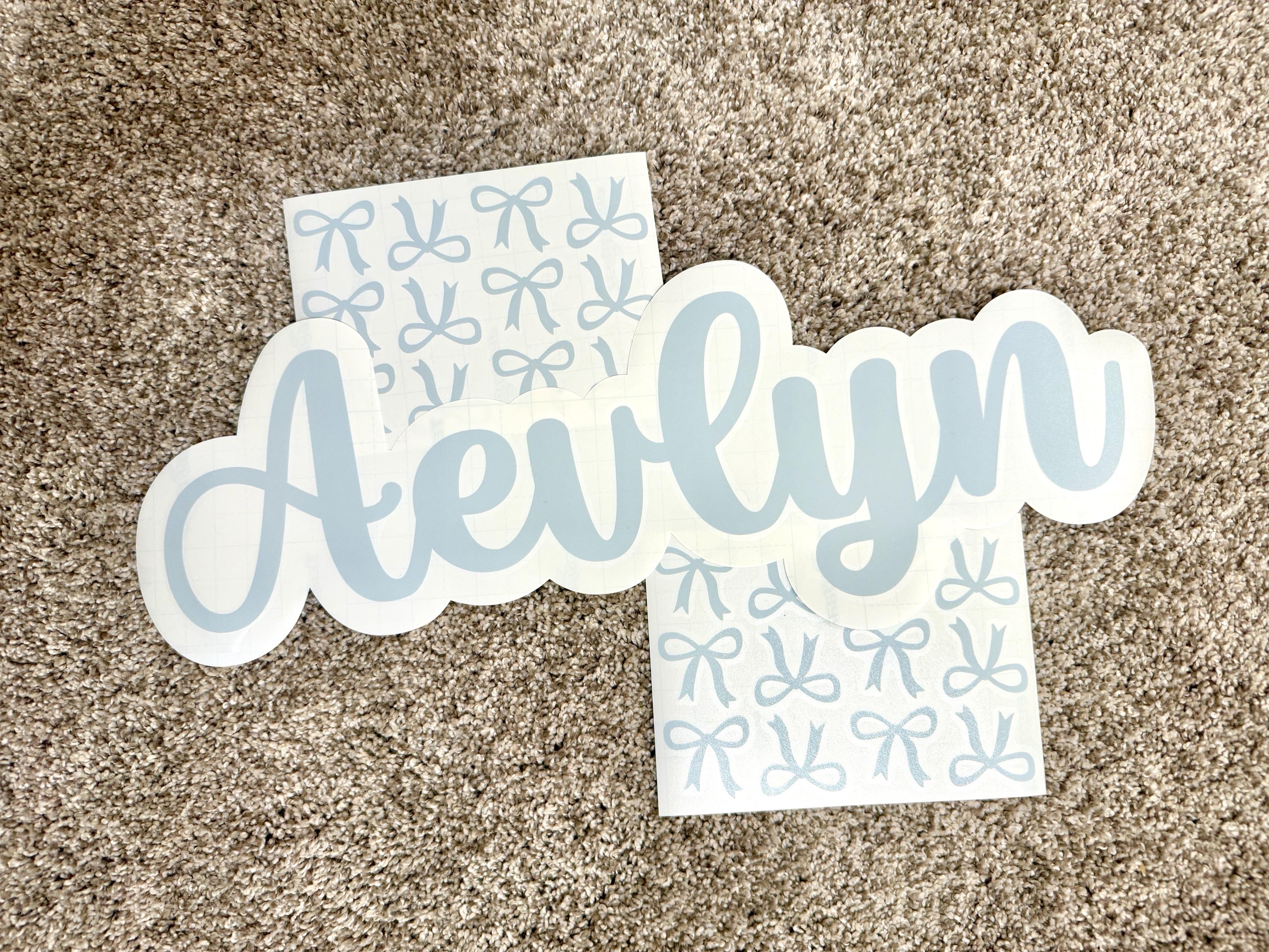 BLAIR Font // Custom Name Vinyl Decal // Personalized Name Sticker ...