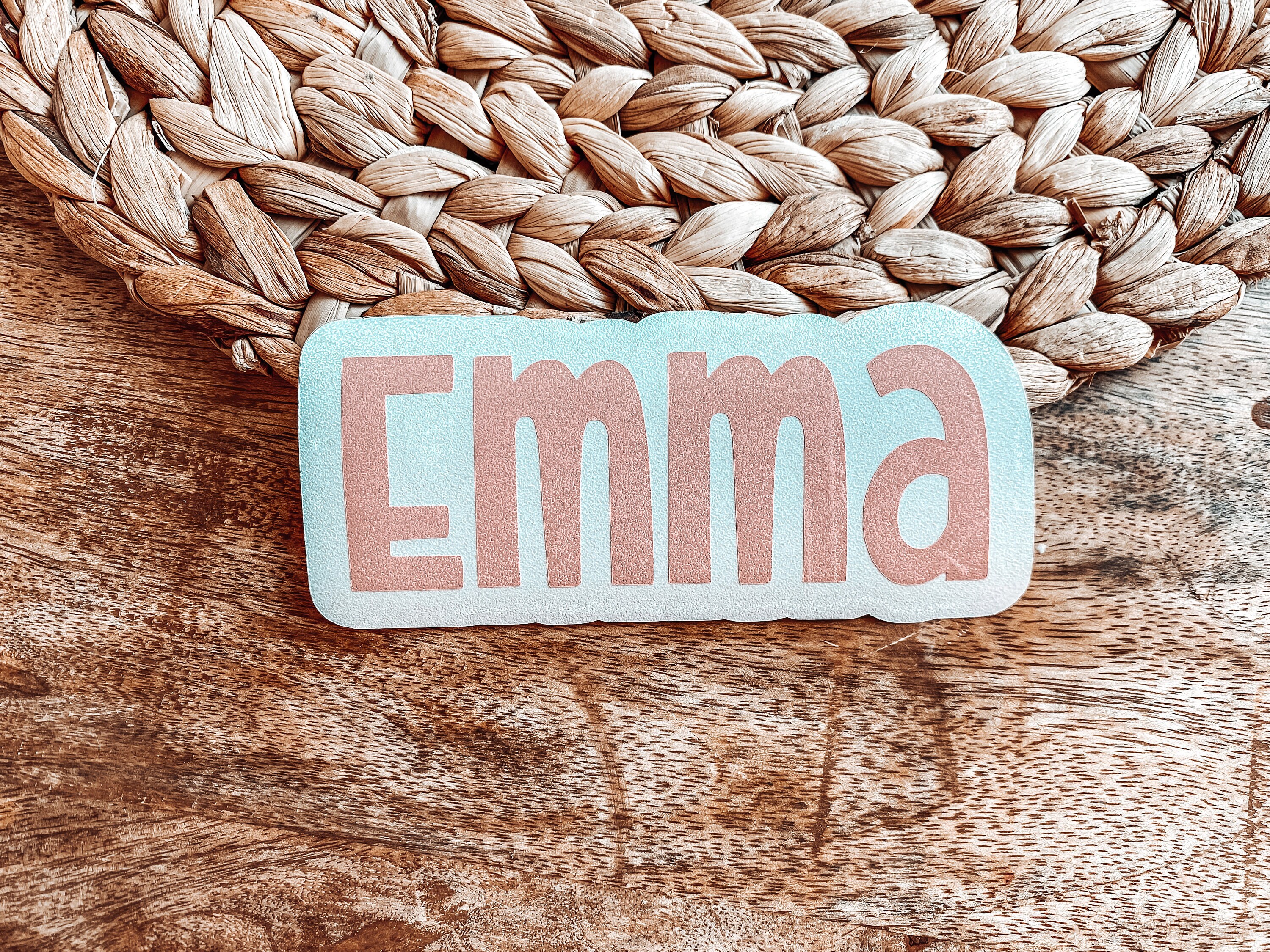 EMMA Font Personalized Name Vinyl Decal // Vinyl Stickers for water b…