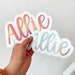 Luna Font // Custom Vinyl Name Decal // Vinyl Stickers // Holographic Name Decal // Name Decal // Custom Decal // Sweetly Ashlyn