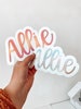 Luna Font // Custom Vinyl Name Decal // Vinyl Stickers // Holographic Name Decal // Name Decal // Custom Decal // Sweetly Ashlyn 