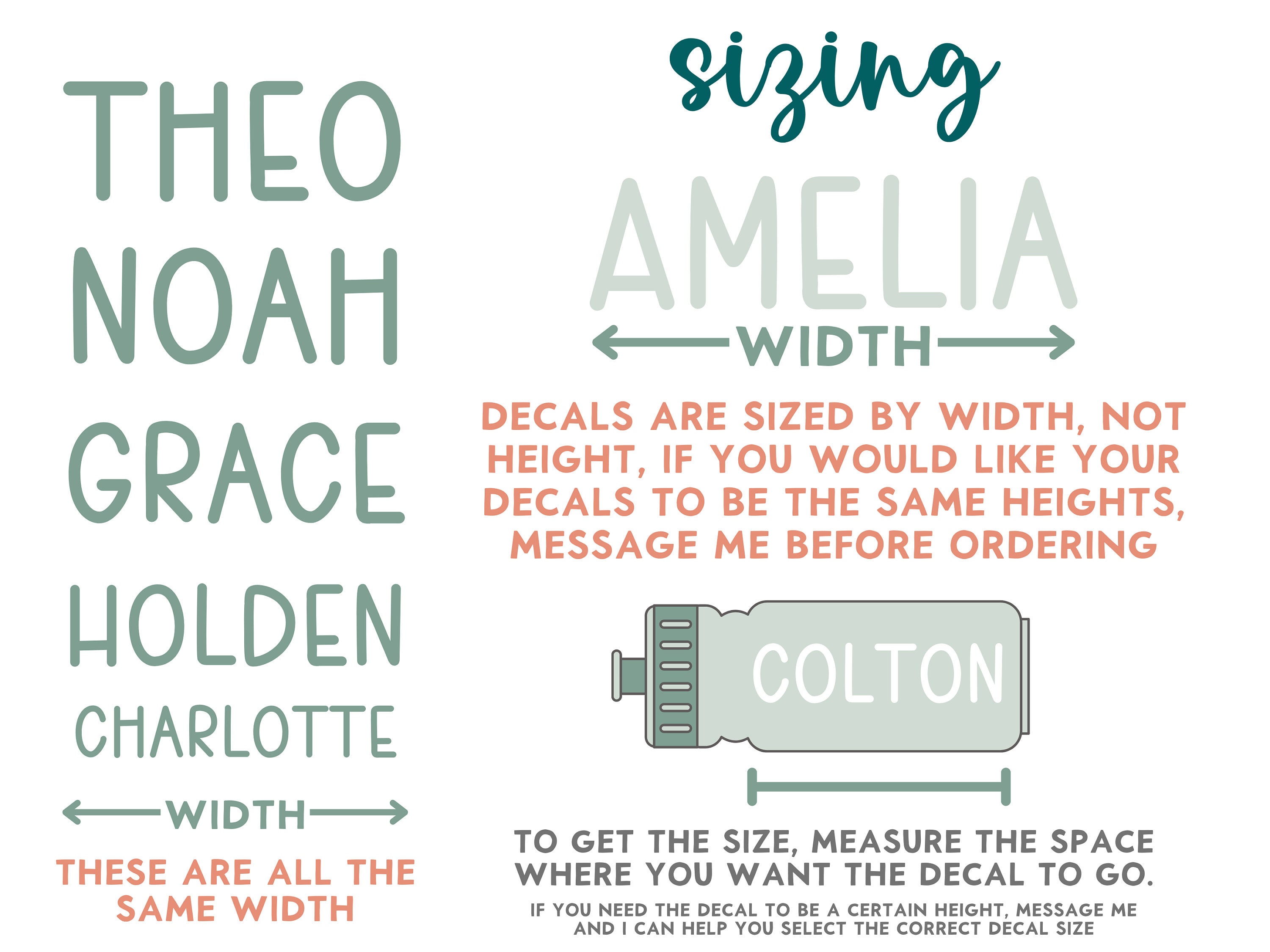 PARKER Font Custom Vinyl Decal // Personalized Name Sticker // Sweetly ...