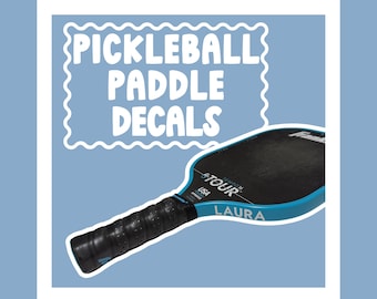 Pickleball Paddle Name Decals // Custom Name or Team // 2 Vinyl Stickers // Sweetly Ashlyn