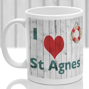 St Agnes mug, Gift to remember Cornwall, Ideal present,custom design.