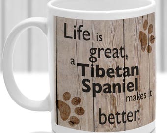 Tibetan Spaniel Mug Tibetan Spaniel Gift, dog breed mug, ideal present for dog lover