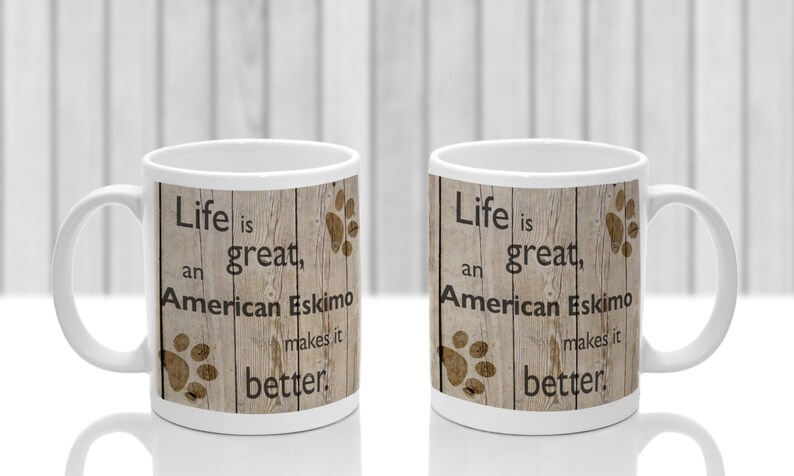 American Eskimo dog mug, American Eskimo gift, ideal present for dog lover image 2